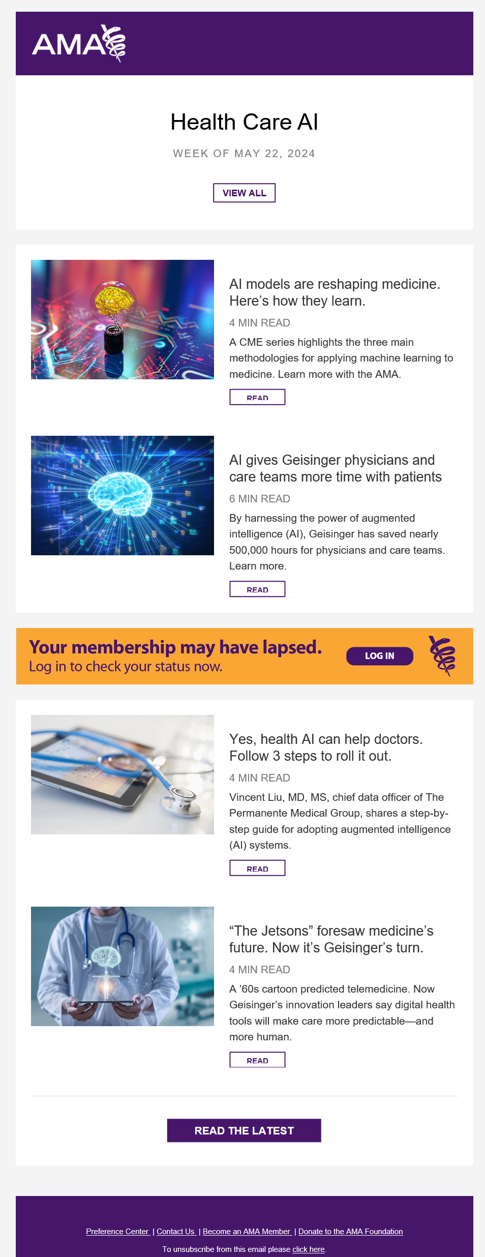 Health Care AI Sample Newsletter