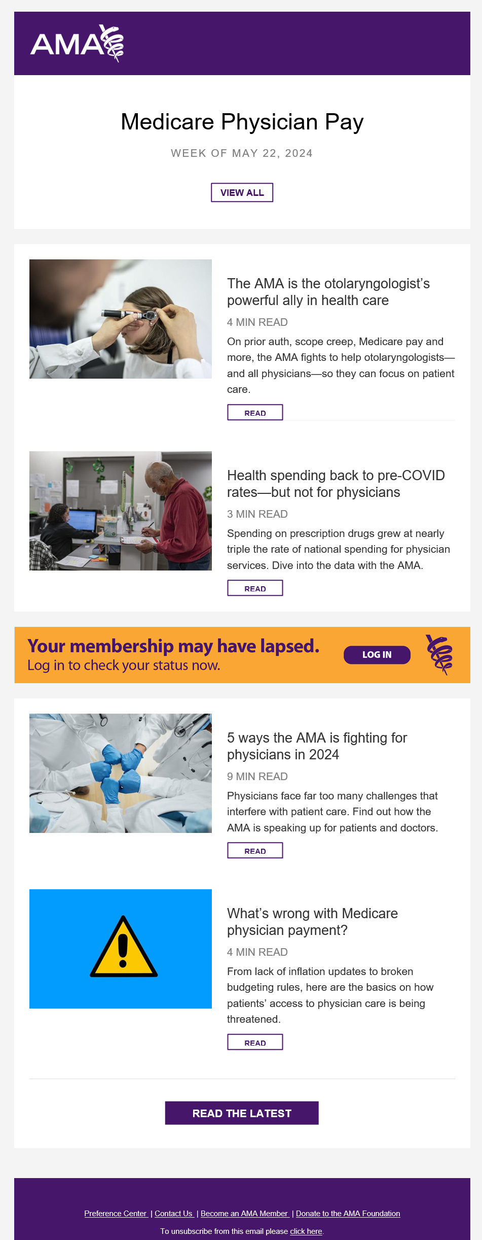 Medicare Physician Pay Newsletter Sample