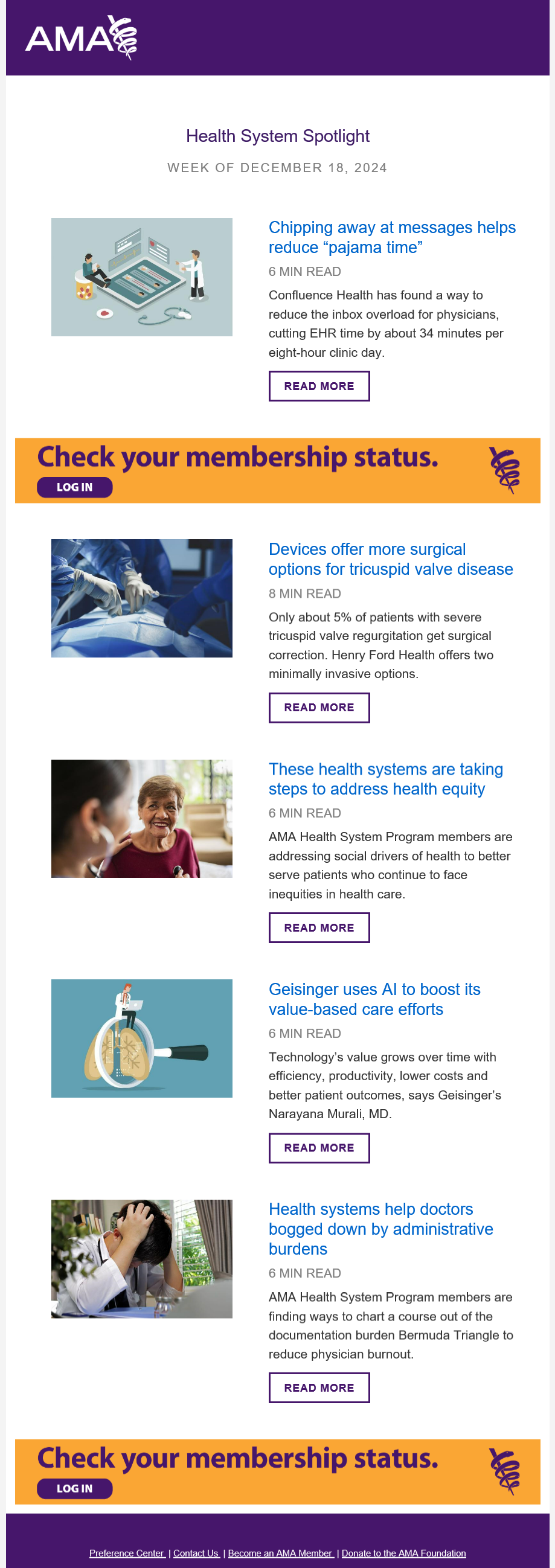 Health System Partners newsletter sample