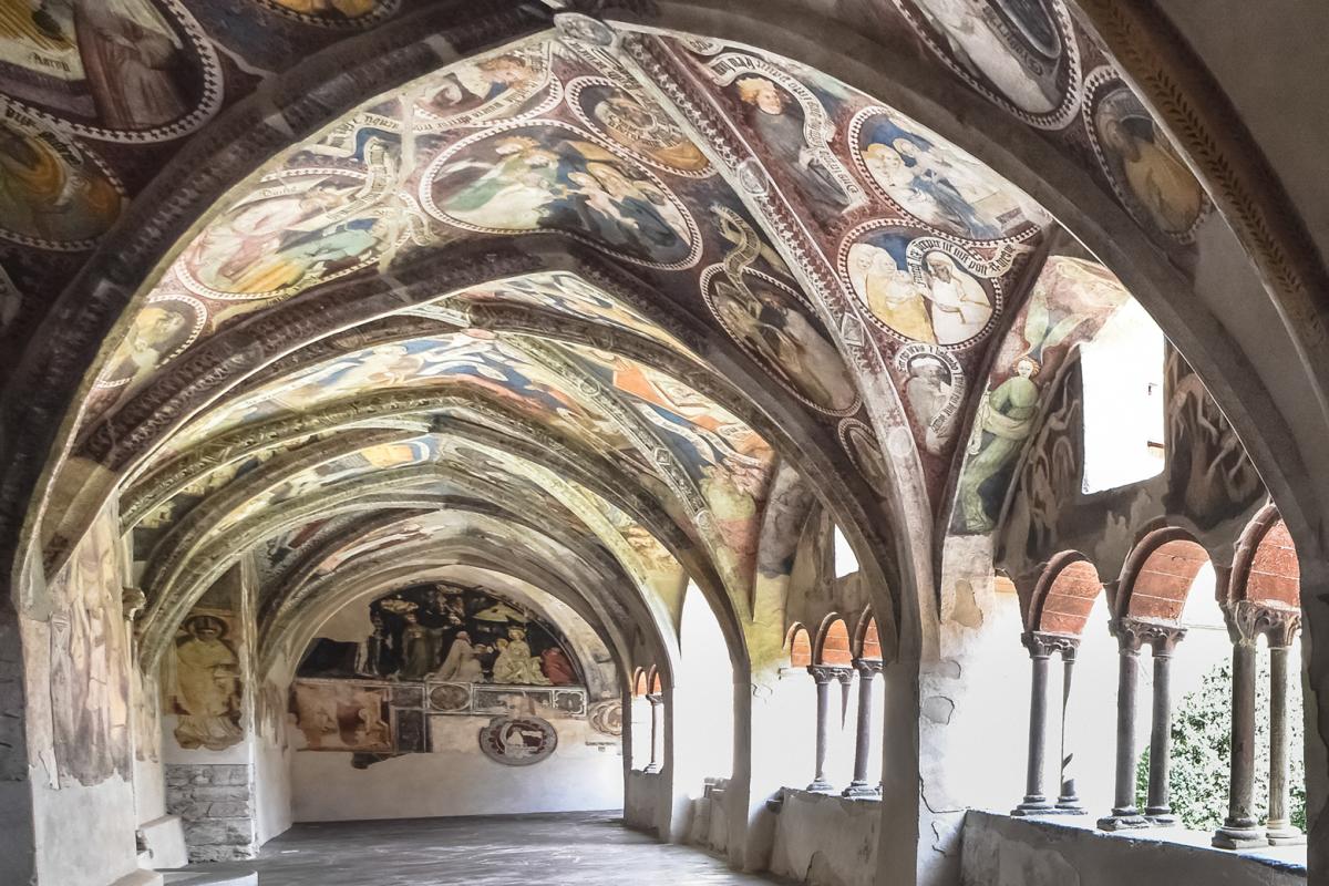 Paintings on the ceiling of a building