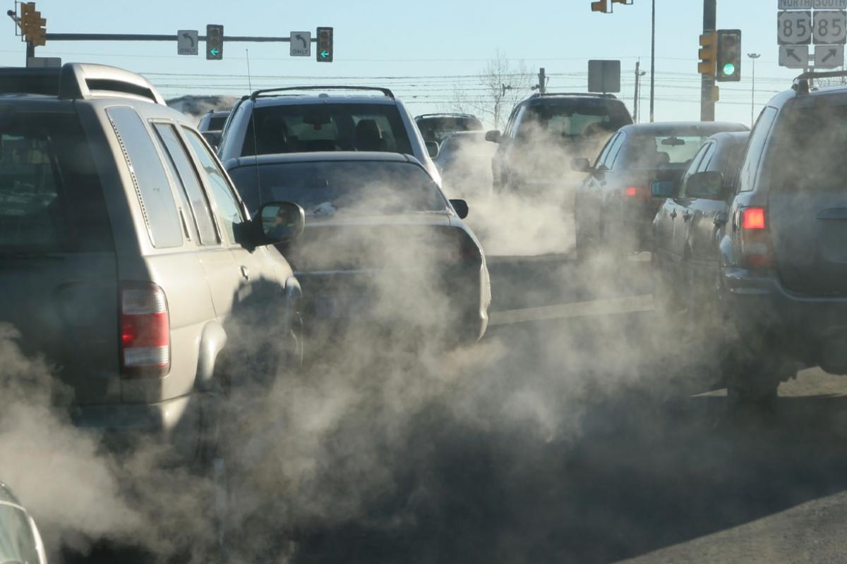 Car emissions on a highway