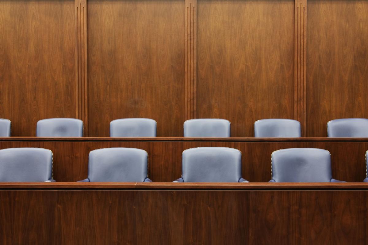 Empty jury stand