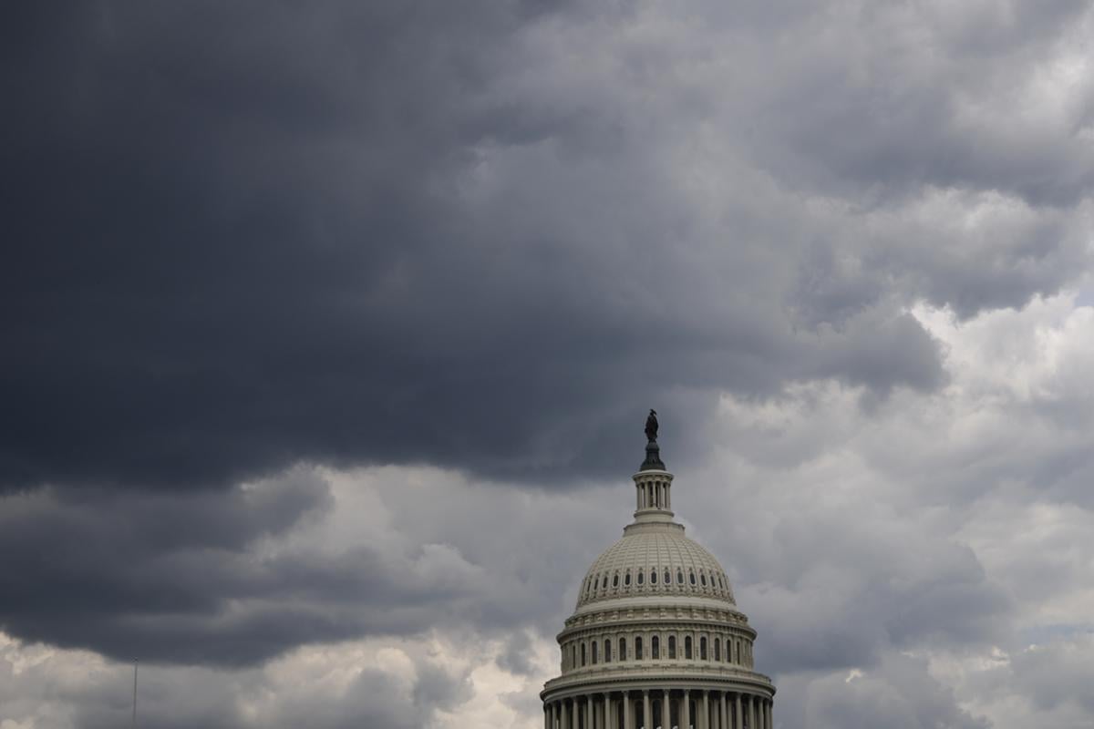 Dark clouds over the U.S. Capitol