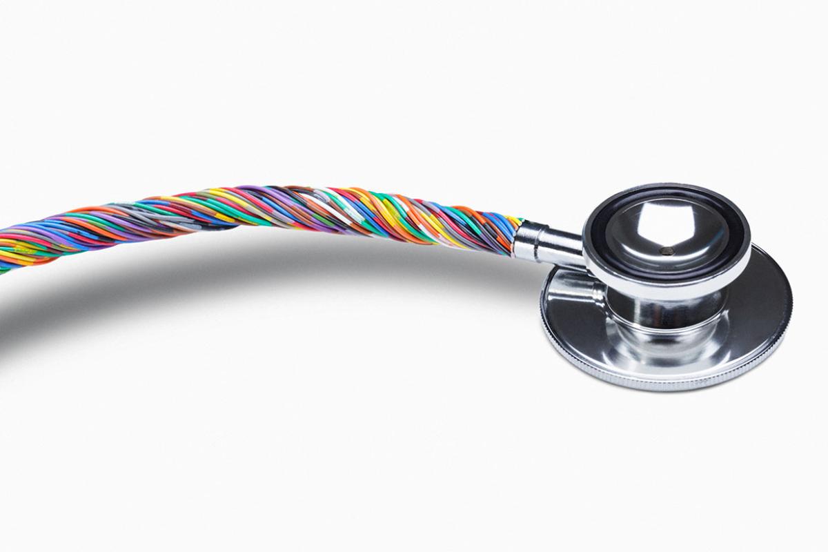 Stethoscope with colored cable wires