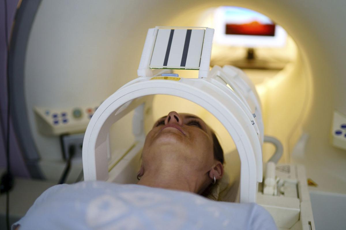 Patient receiving an MRI scan