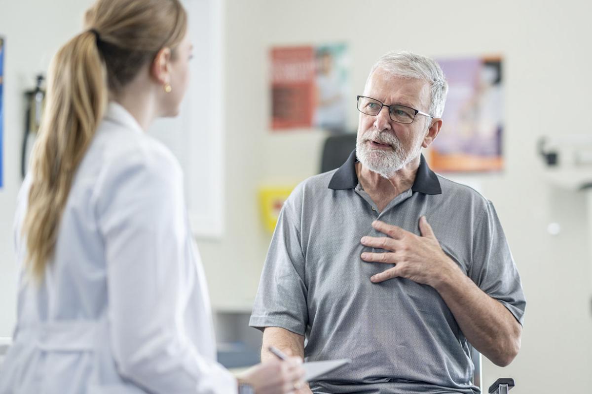 Senior patient at a medical appointment