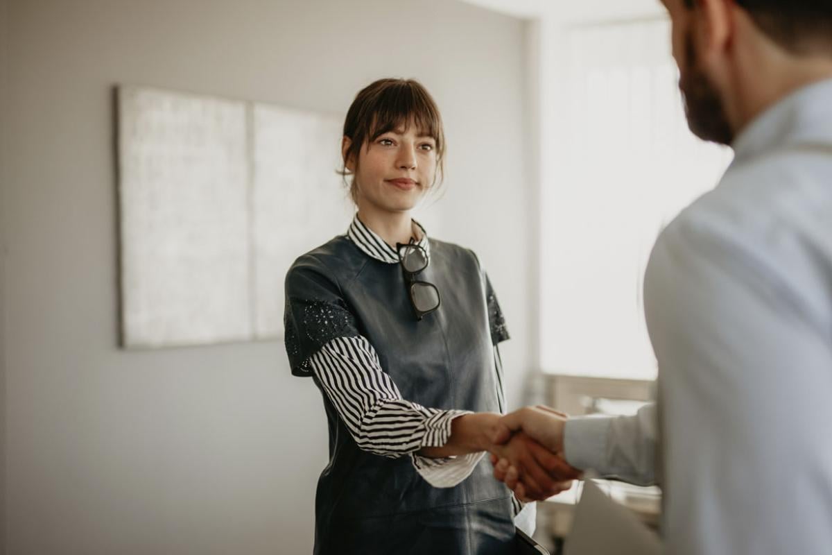 Two people shaking hands