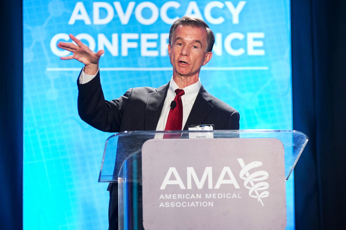 Harold D. Miller speaking at National Advocacy Conference